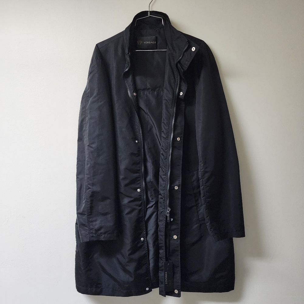 Versace windbreaker coat jacket black